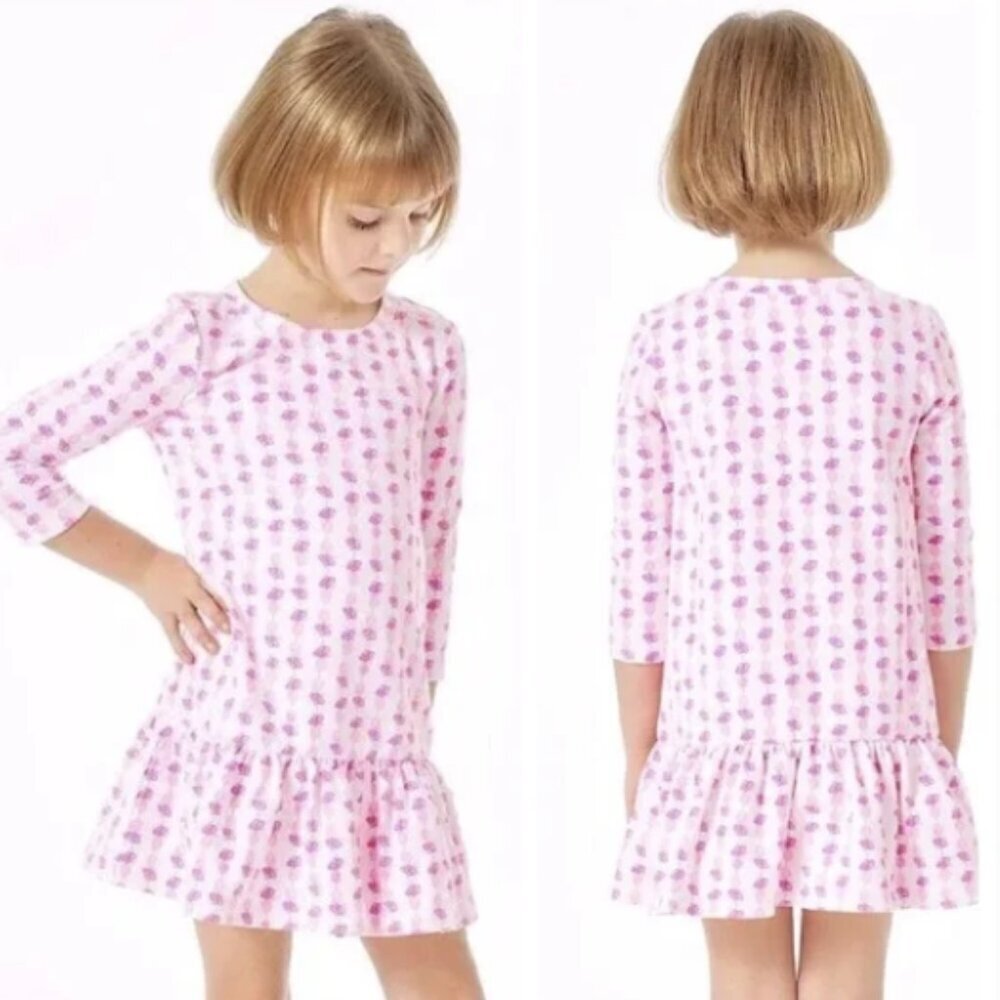 Lilly Pulitzer girls Kim dress in pink topaz pineapple large (8-10) & XL NWT